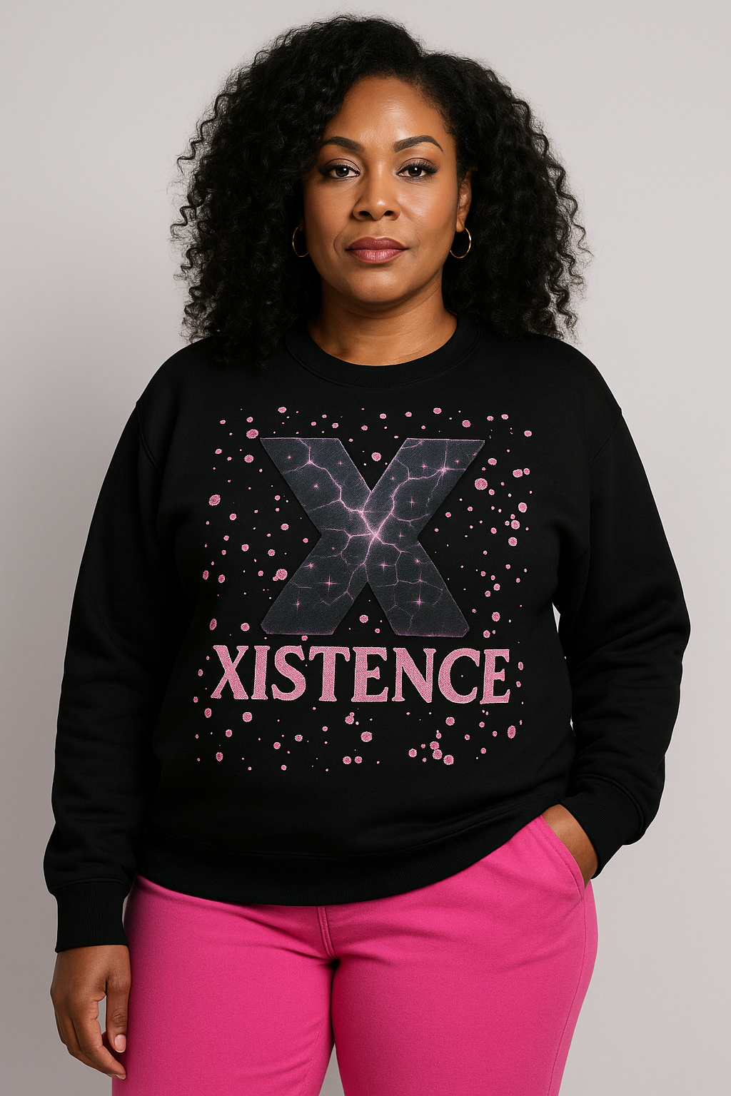 XISTENCE – Pink Sparkle Edition Sweatshirt