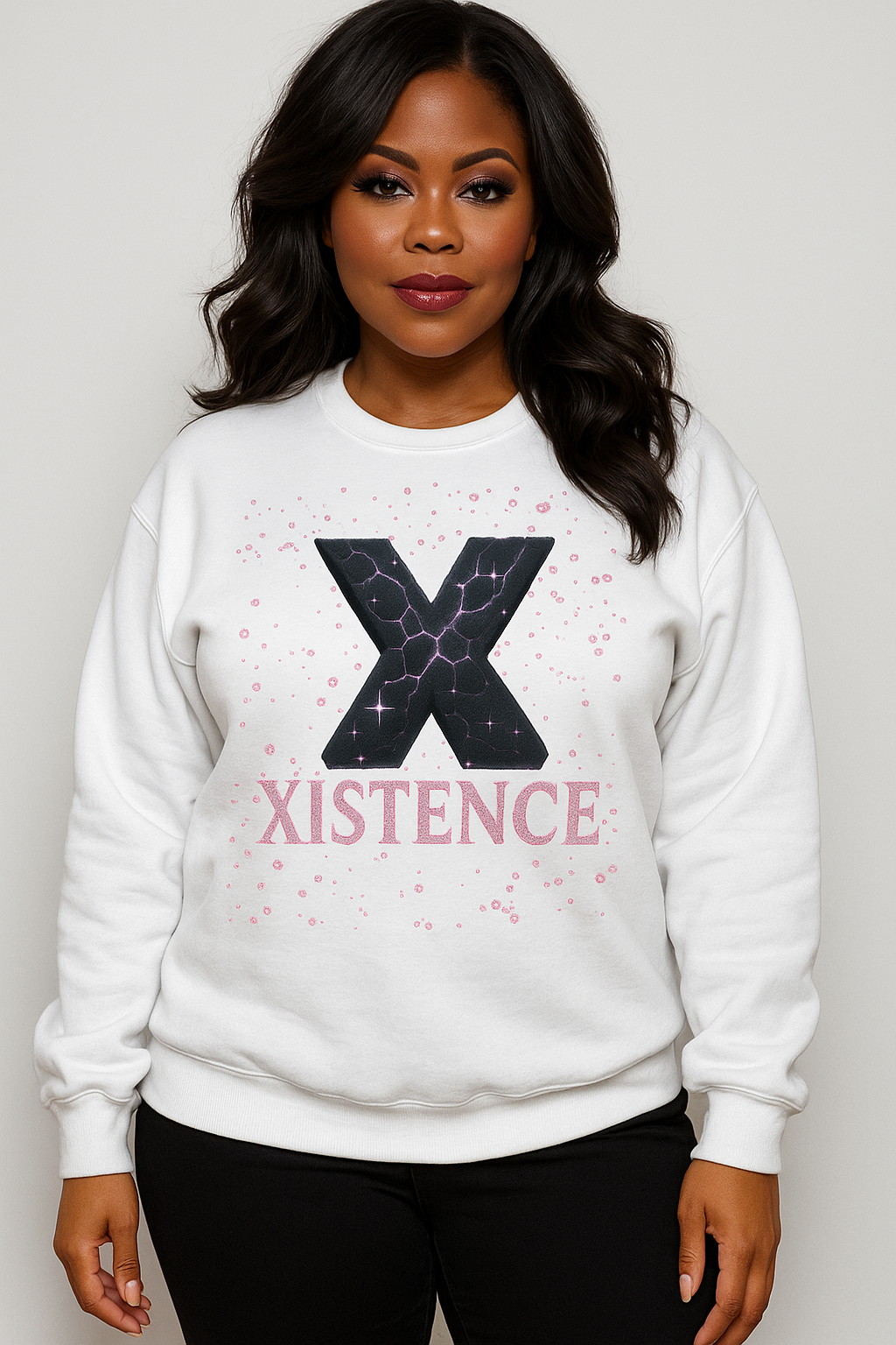 XISTENCE – Pink Sparkle Edition Sweatshirt